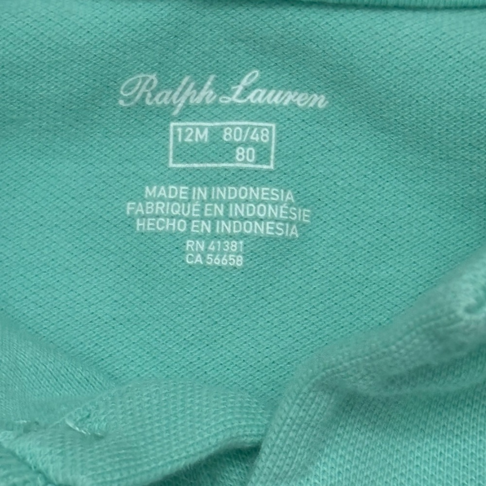 Ralph Lauren Baby Polo Dress in‎ Aqua - Picture 6 of 8